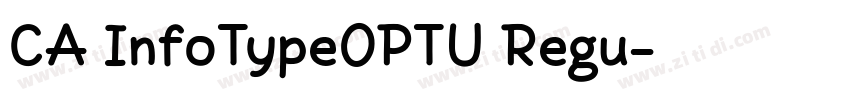 CA InfoTypeOPTU Regu字体转换